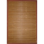 Tapete Estera Bamboo Slim café 50x80 cm con textura natural y diseño contemporáneo ideal para sala o recámara en espacios modernos