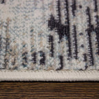 Tapete decorativo Aqualight azul/gris, alfombra moderna de polipropileno con diseño elegante ideal para sala o recámara