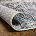Tapete decorativo Aqualight azul/gris, alfombra moderna de polipropileno con diseño elegante ideal para sala o recámara