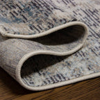 Tapete decorativo Aqualight azul/gris, alfombra moderna de polipropileno con diseño elegante ideal para sala o recámara