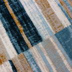Tapete decorativo Aqua Silk líneas verdes 160x230 cm para sala o recámara, diseño moderno con textura suave y estilo minimalista