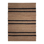 Tapete Yute Lotus black con textura natural y diseño contemporáneo ideal para sala o recámara en espacios modernos