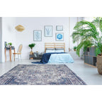 Tapete decorativo Paris 0205 medallón crema 200x290 cm, alfombra moderna de polipropileno con diseño clásico ideal para sala o comedor