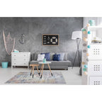 Tapete decorativo Paris 9025 rosa/morado, alfombra moderna de polipropileno con diseño elegante ideal para sala o recámara