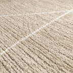 Tapete decorativo Rome beige 120x170 cm, alfombra moderna de polipropileno con diseño elegante ideal para sala o recámara
