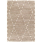 Tapete decorativo Rome beige 120x170 cm, alfombra moderna de polipropileno con diseño elegante ideal para sala o recámara