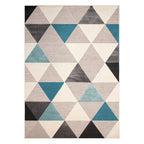 Tapete Shift triángulos azul 200x290 cm con textura resistente y diseño contemporáneo ideal para interior o exterior en espacios modernos