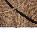 Tapete Yute Trace natural con textura natural y diseño contemporáneo ideal para sala o recámara en espacios modernos