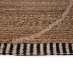 Tapete Yute Trace natural con textura natural y diseño contemporáneo ideal para sala o recámara en espacios modernos