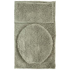 Set de tapetes baño Silk 3 piezas gris claro con textura suave y diseño contemporáneo ideal para baño en espacios modernos