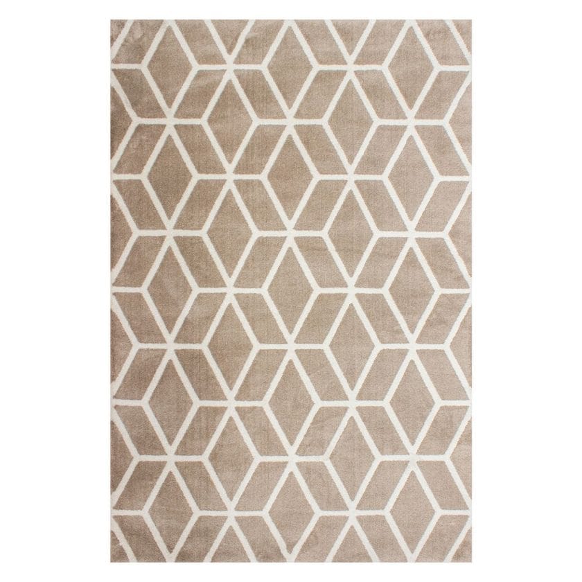 Tapete decorativo shaggy supreme geometric beige (1)