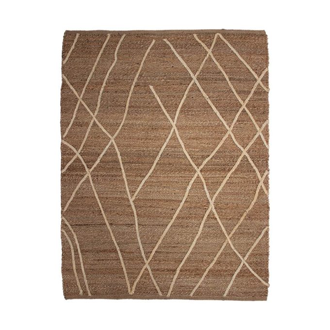 Tape'te decorativo yute hessian lines black (9)