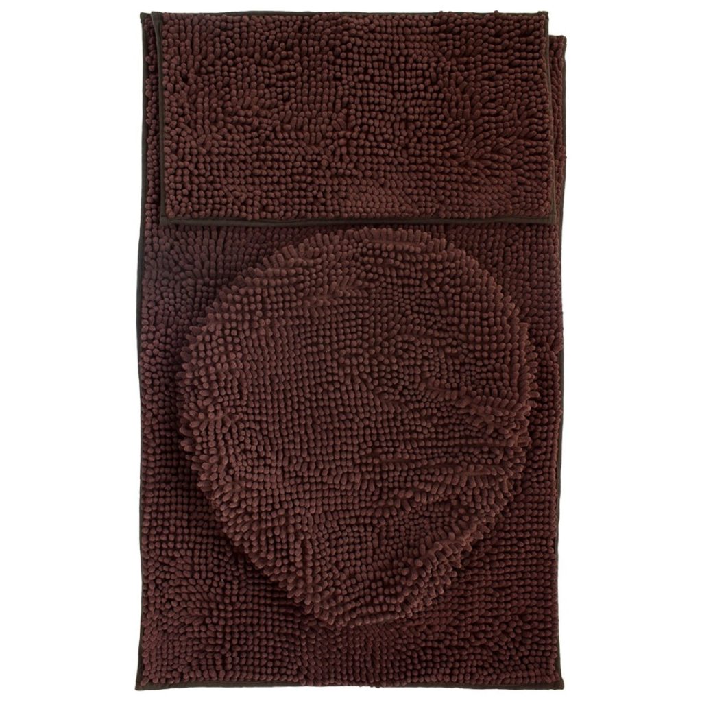 Tepete de baño set silk 3 piezas cafe (2)