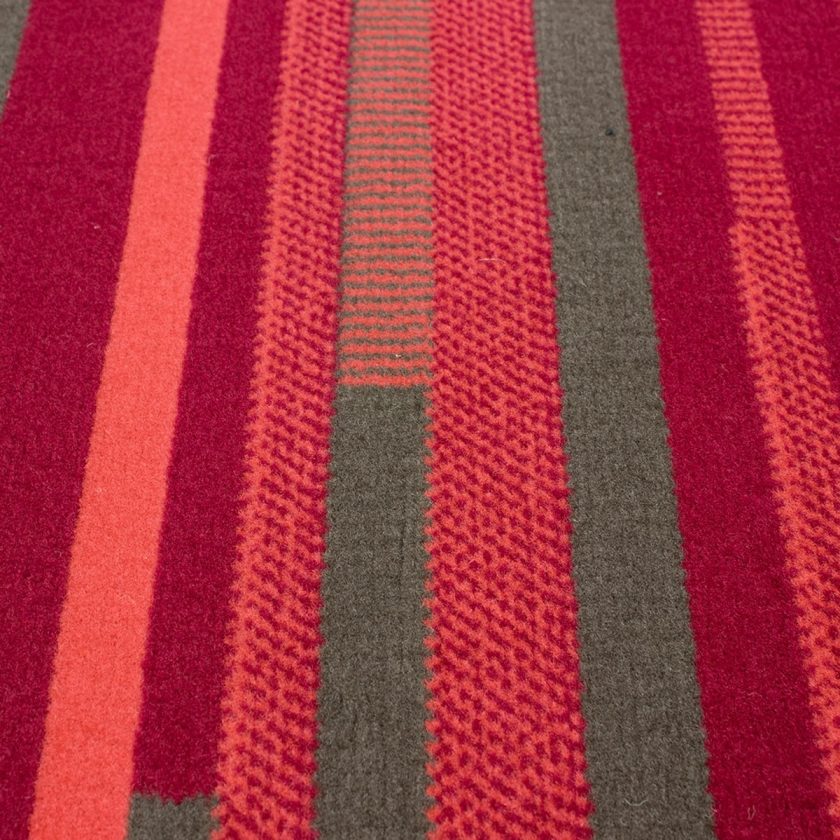 Tapete decorativo star lines rojo (1)