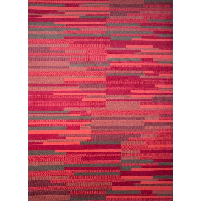 Tapete decorativo star lines rojo (2)