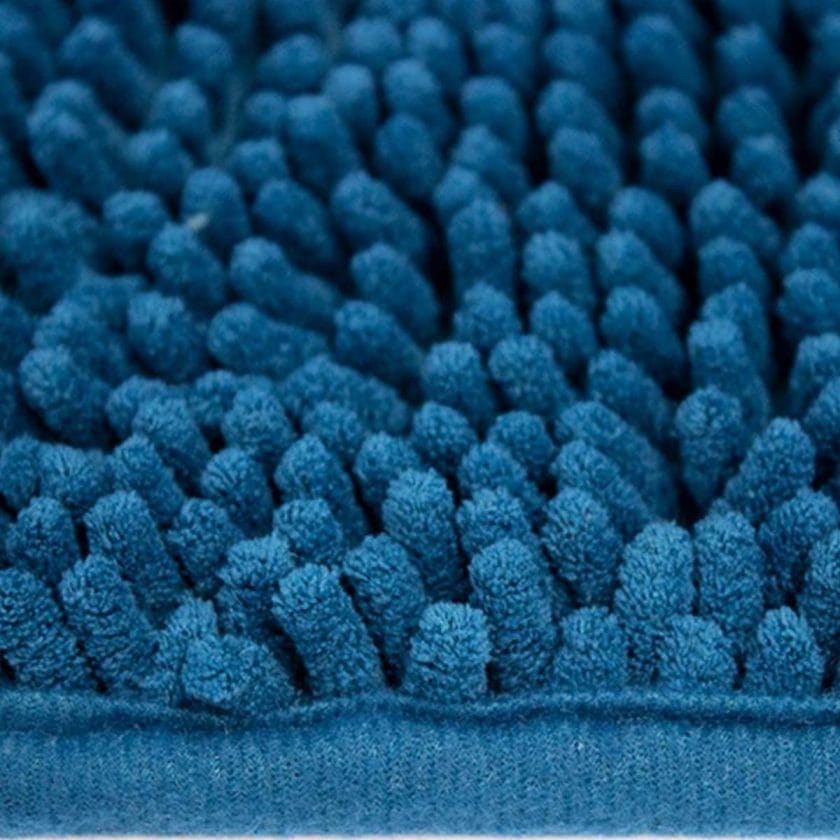 Tapete de baÑo shaggy silk azul marino (1)