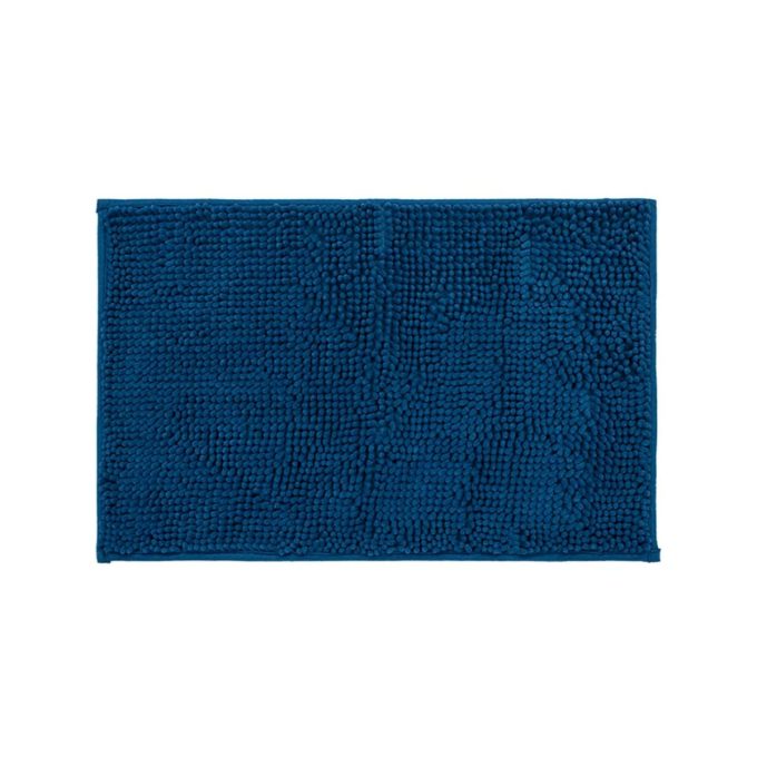 Tapete de baÑo shaggy silk azul marino (2)