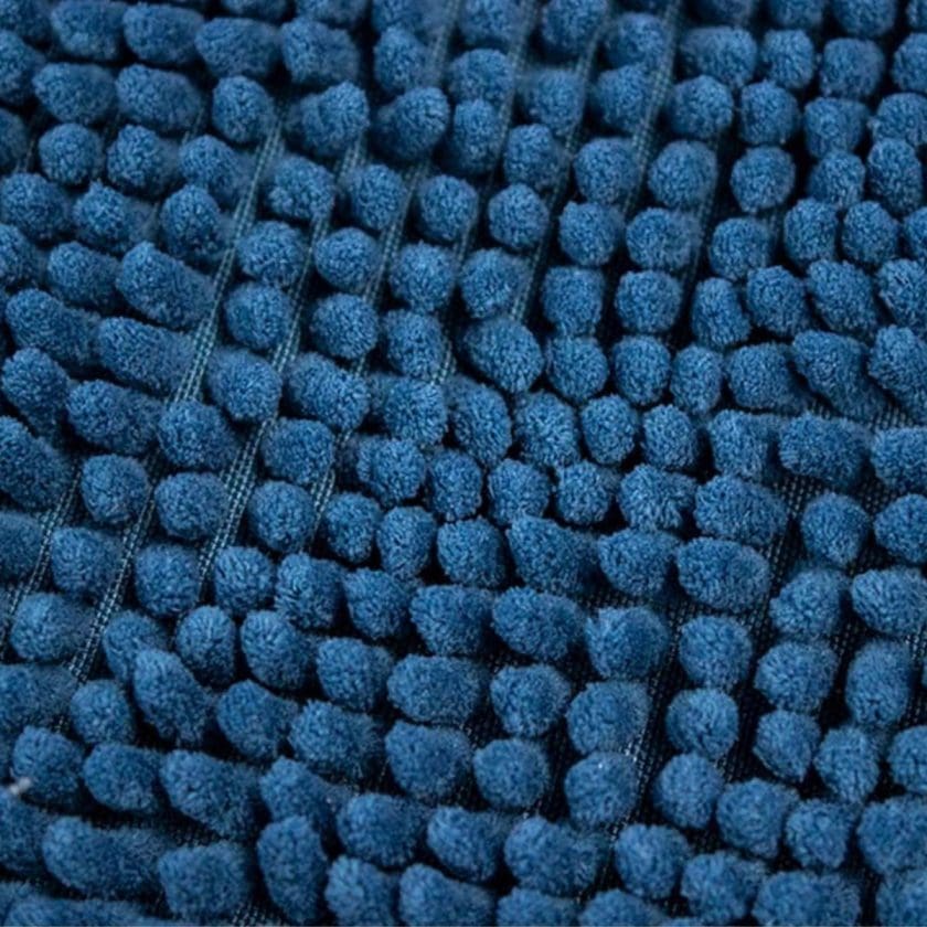 Tapete de baÑo shaggy silk azul marino (3)