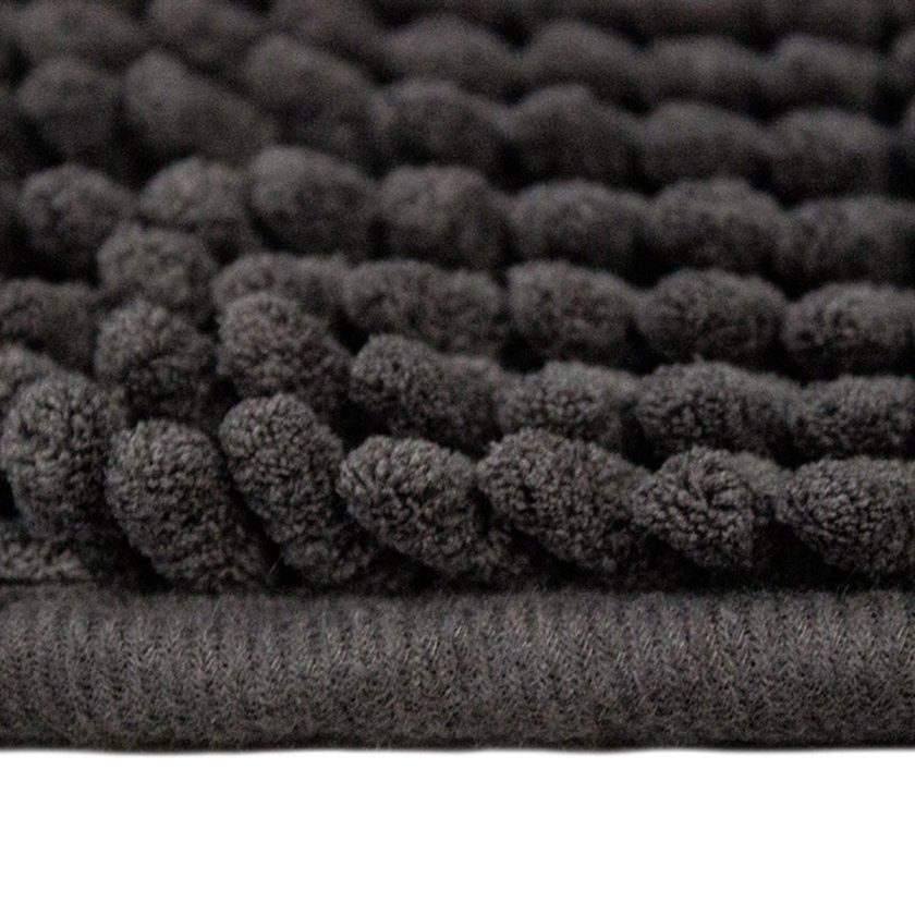 Tapete de baÑo shaggy silk gris obscuro (1)