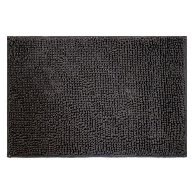 Tapete de baÑo shaggy silk gris obscuro (2)