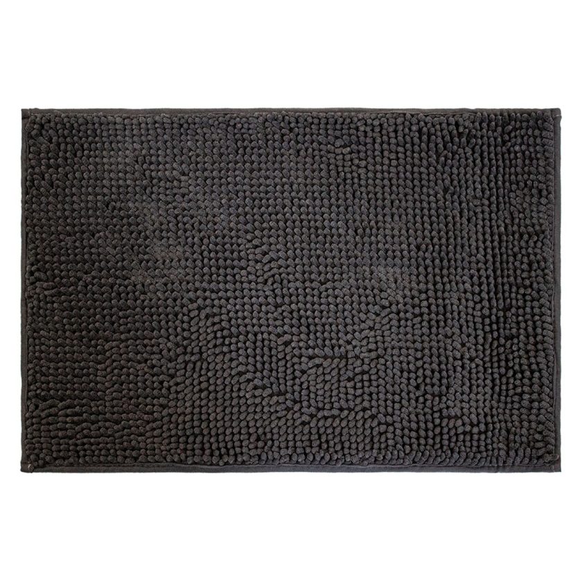 Tapete de baÑo shaggy silk gris obscuro (2)