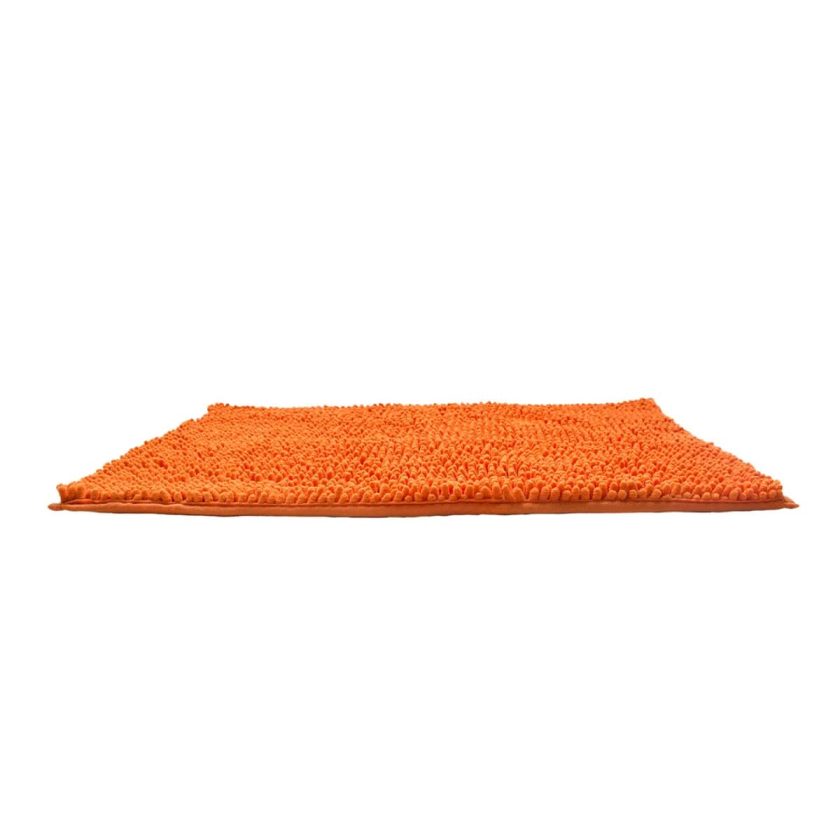 Tapete de baÑo shaggy silk naranja (1)