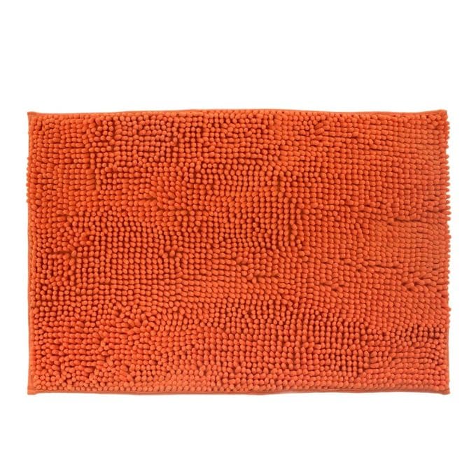Tapete de baÑo shaggy silk naranja (2)