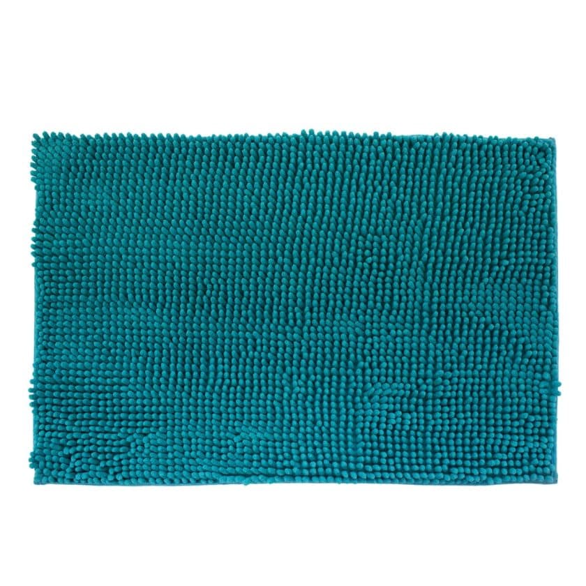 Tapete de baÑo shaggy silk turquesa (2)