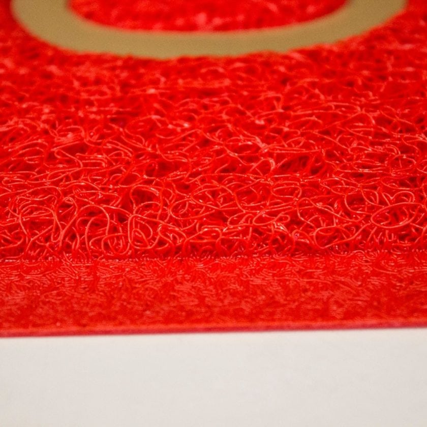 Tapete de entrada confort mat bienvenido rojo (1)