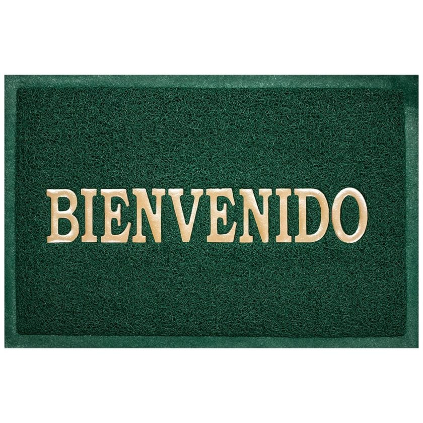 Tapete de entrada confort mat bienvenido verde (2)