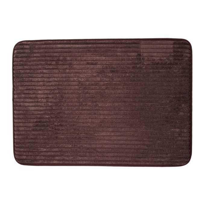 Tapete baño memory foam lines choco cla 50x70 cm (1)