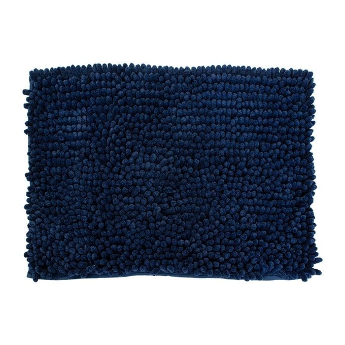 Tapete de baño coral azul marino (2)