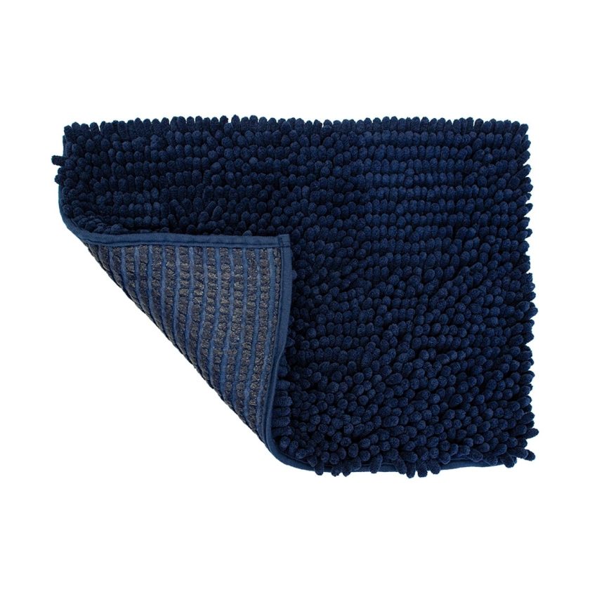 Tapete de baño coral azul marino (3)